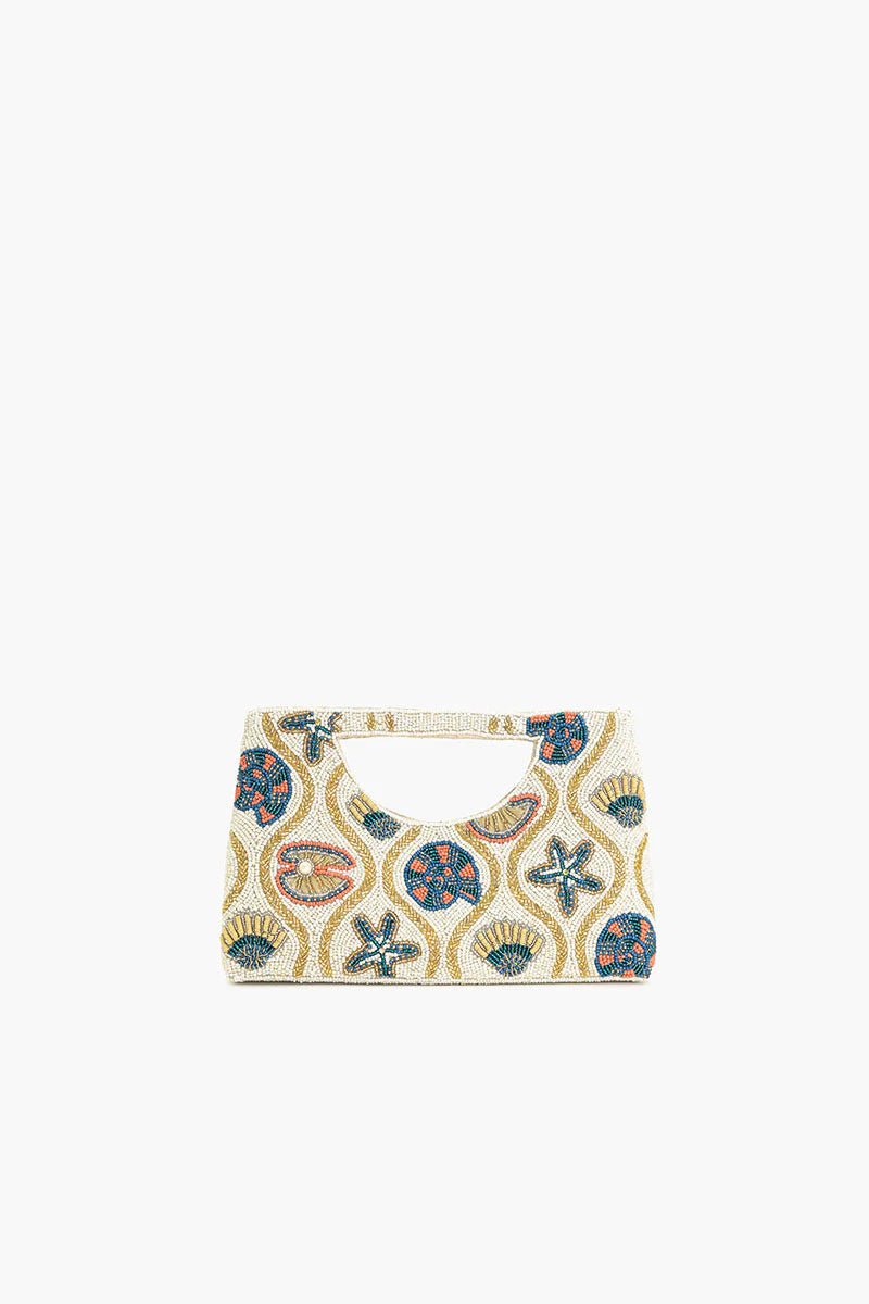 Sunlit Shore Beaded Clutch Bag - Flea Boutiques