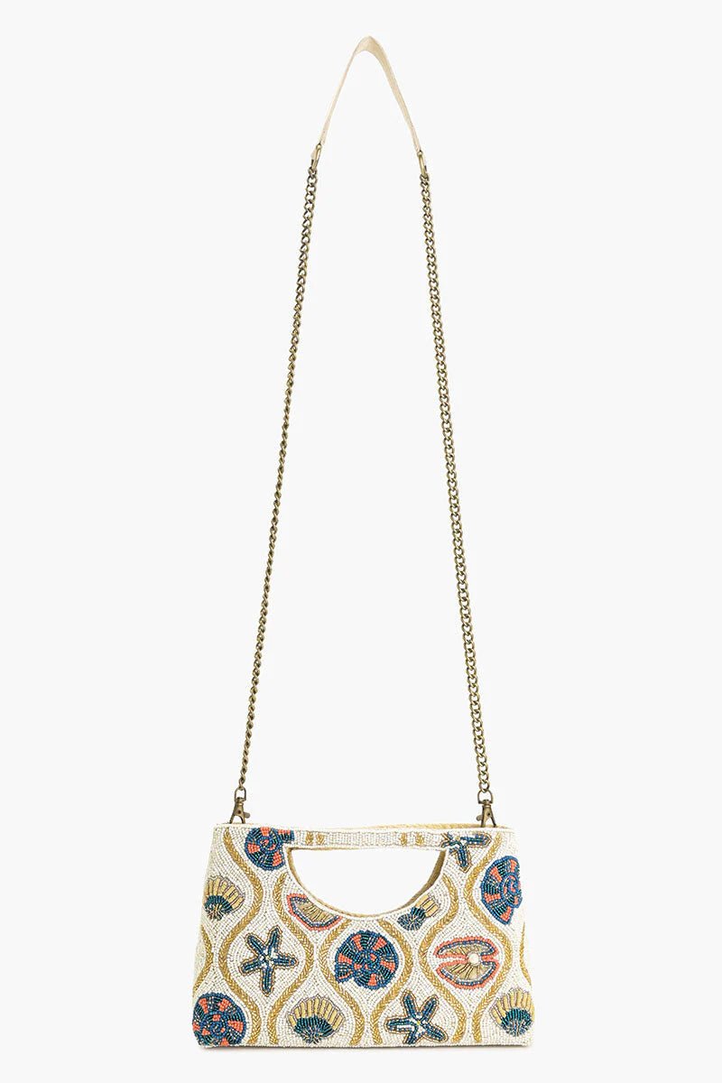 Sunlit Shore Beaded Clutch Bag - Flea Boutiques