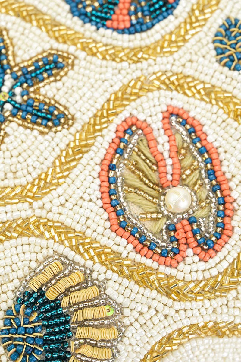 Sunlit Shore Beaded Clutch Bag - Flea Boutiques