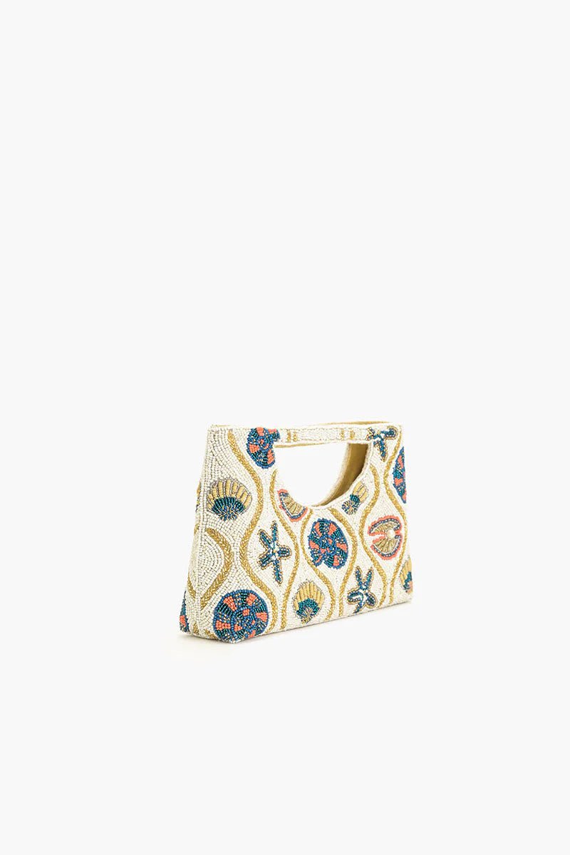 Sunlit Shore Beaded Clutch Bag - Flea Boutiques