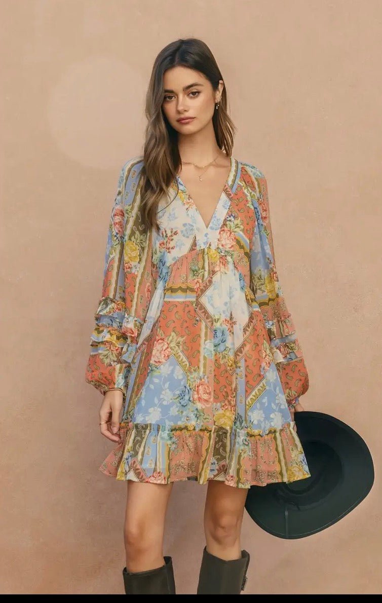 Sunset Symphony Mini Dress - Flea Boutiques