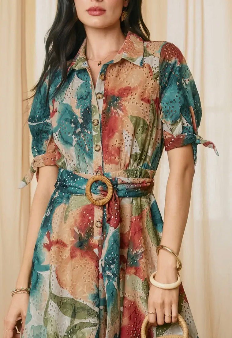 Sunset Whispers Shirt Dress - Flea Boutiques