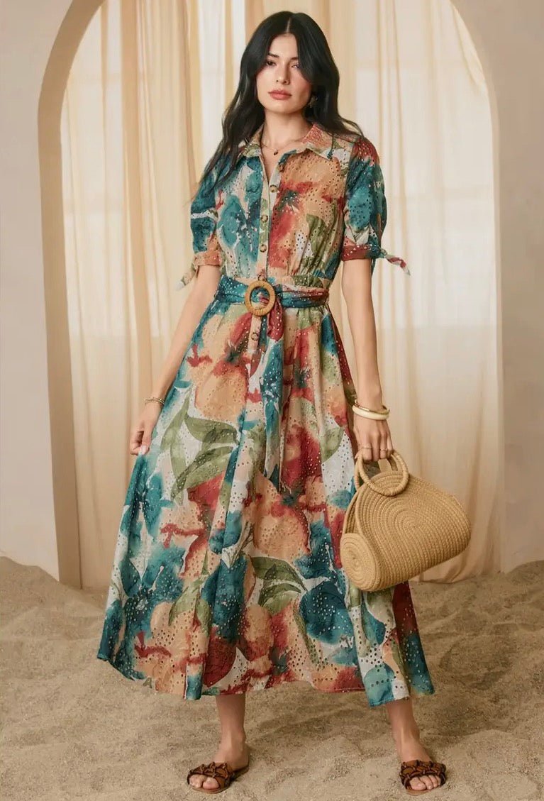 Sunset Whispers Shirt Dress - Flea Boutiques