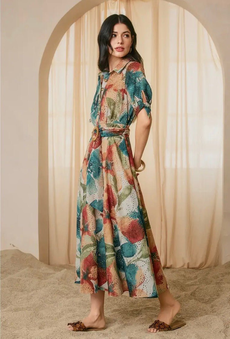 Sunset Whispers Shirt Dress - Flea Boutiques
