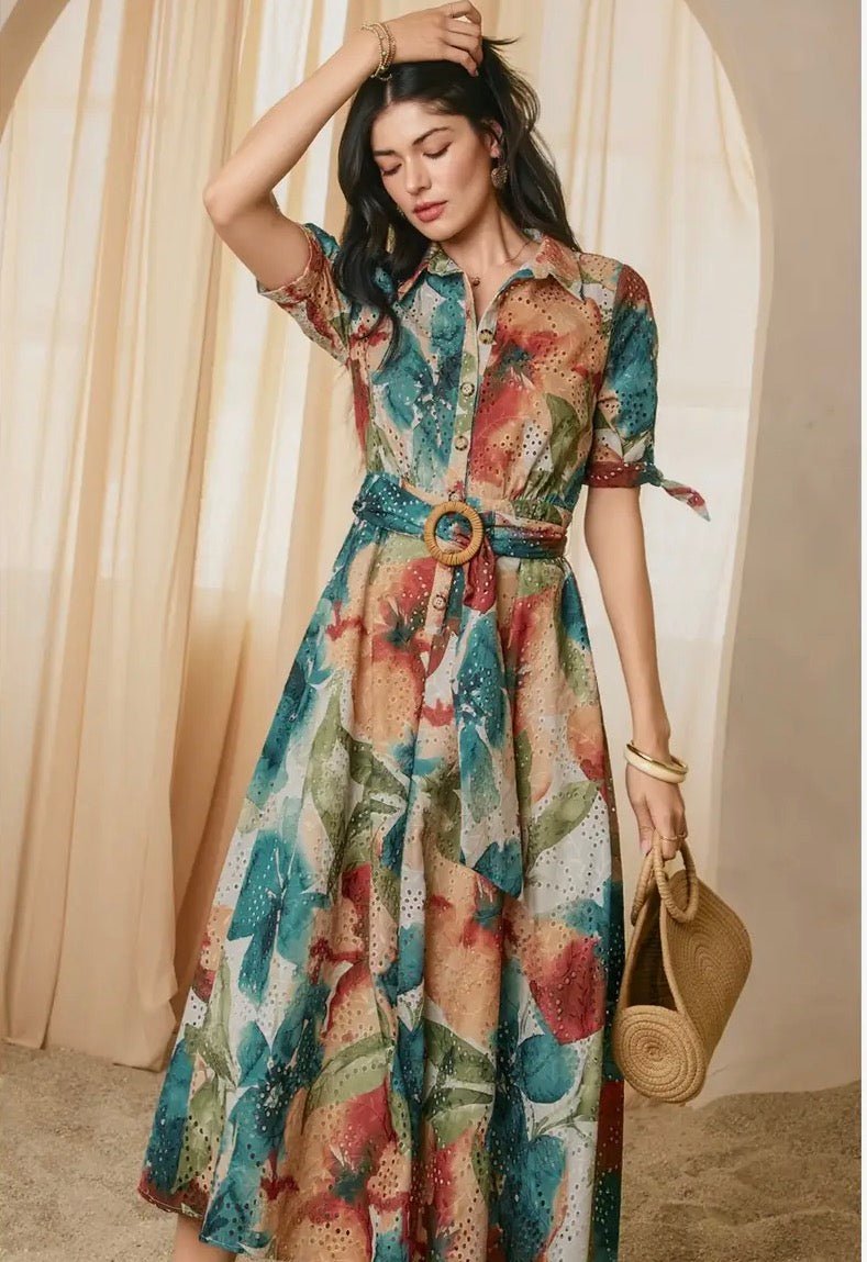 Sunset Whispers Shirt Dress - Flea Boutiques