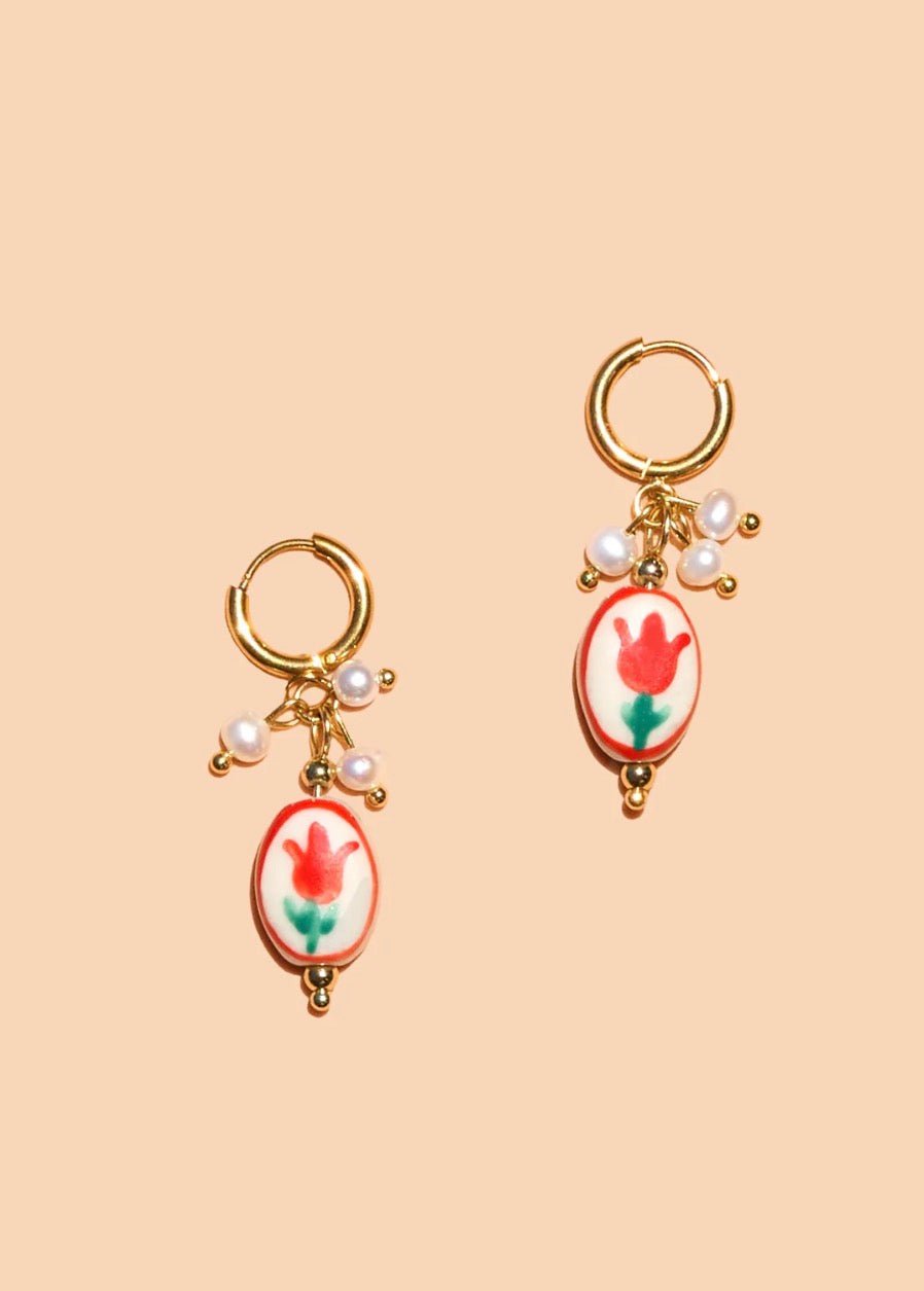 Sweet Tulip Hoop - Flea Boutiques