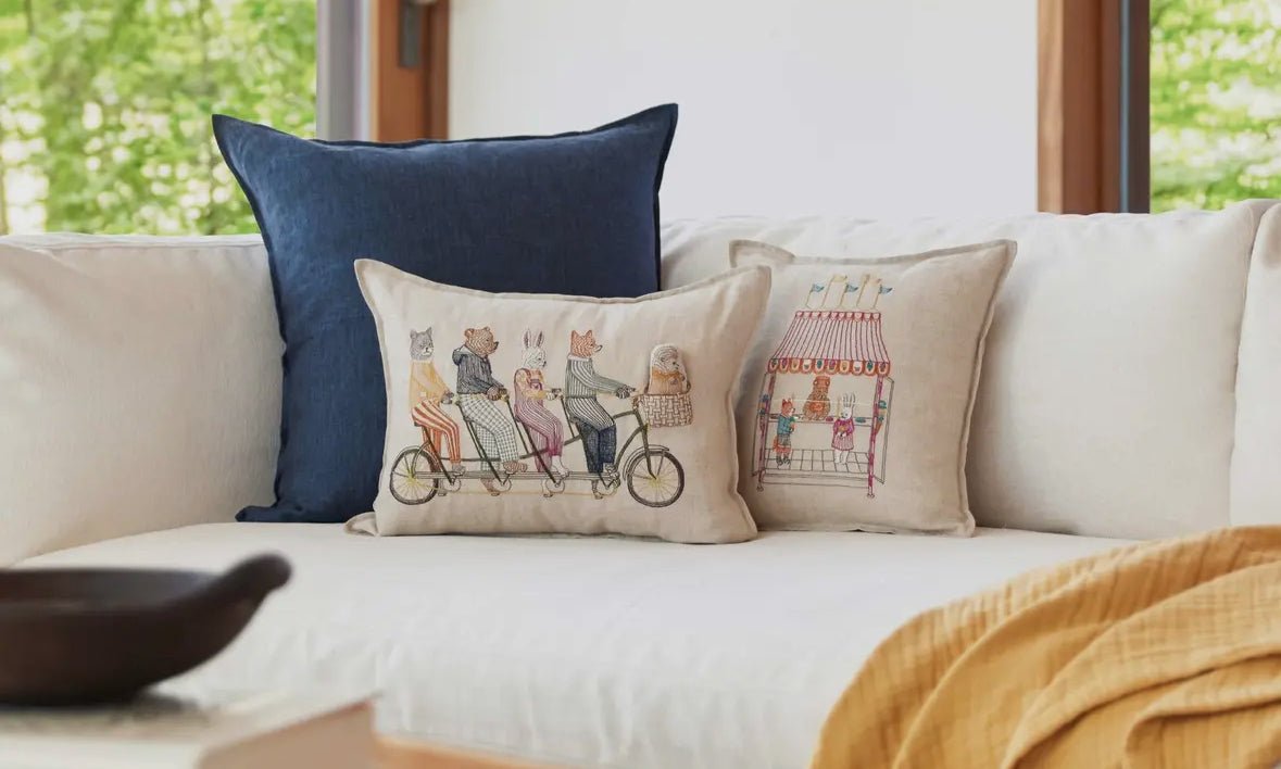 Tandem Bike Pocket Pillow - Flea Boutiques