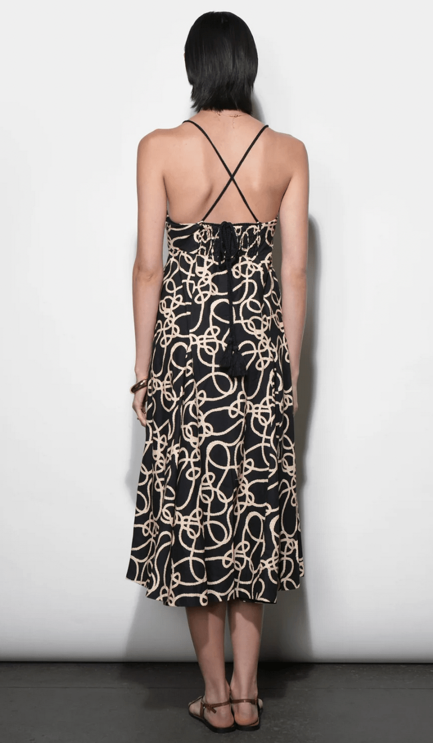 Tara Braided Strap Midi Dress - Flea Boutiques