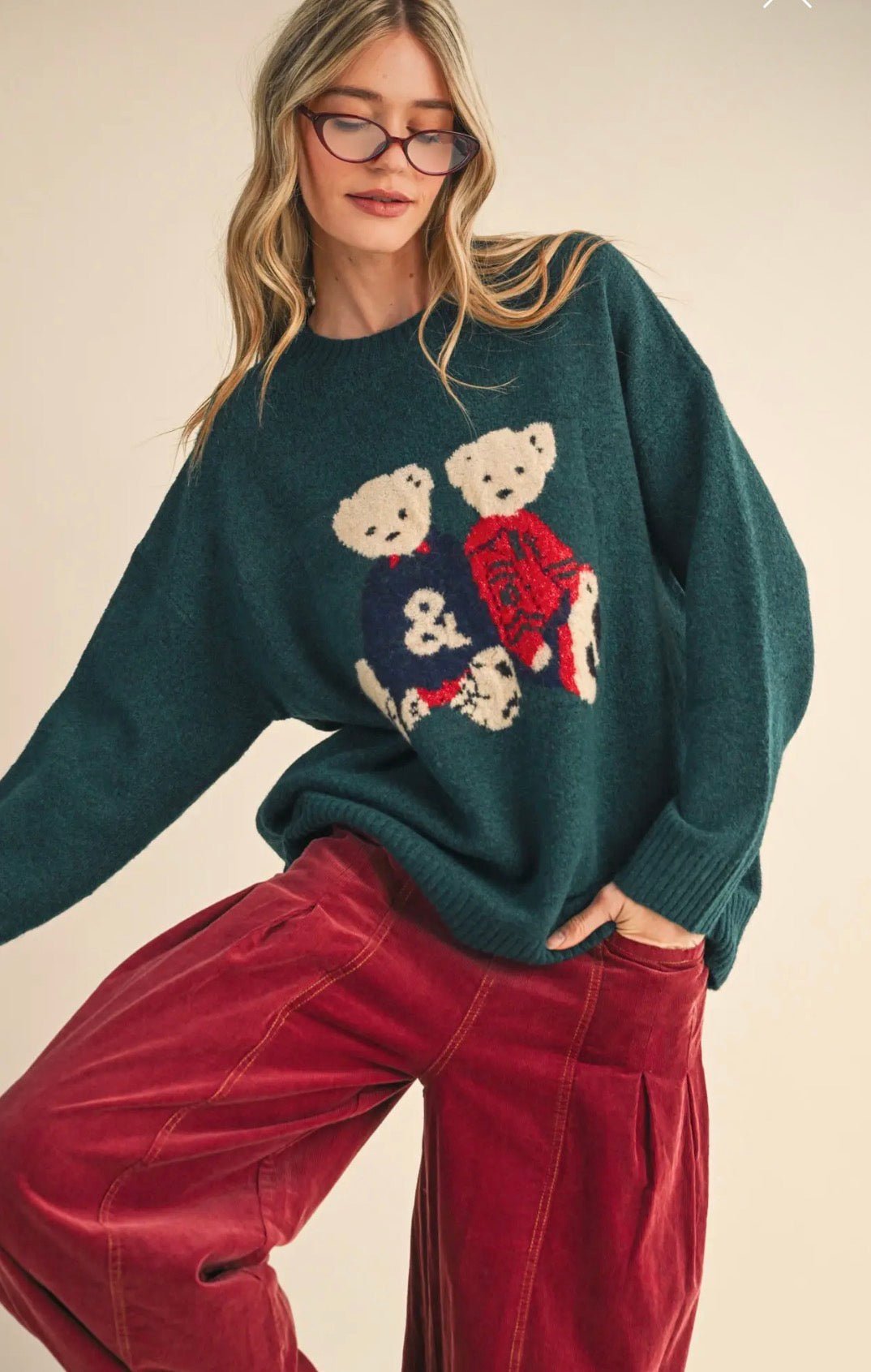 Teddy Bear Pullover Sweater - Flea Boutiques