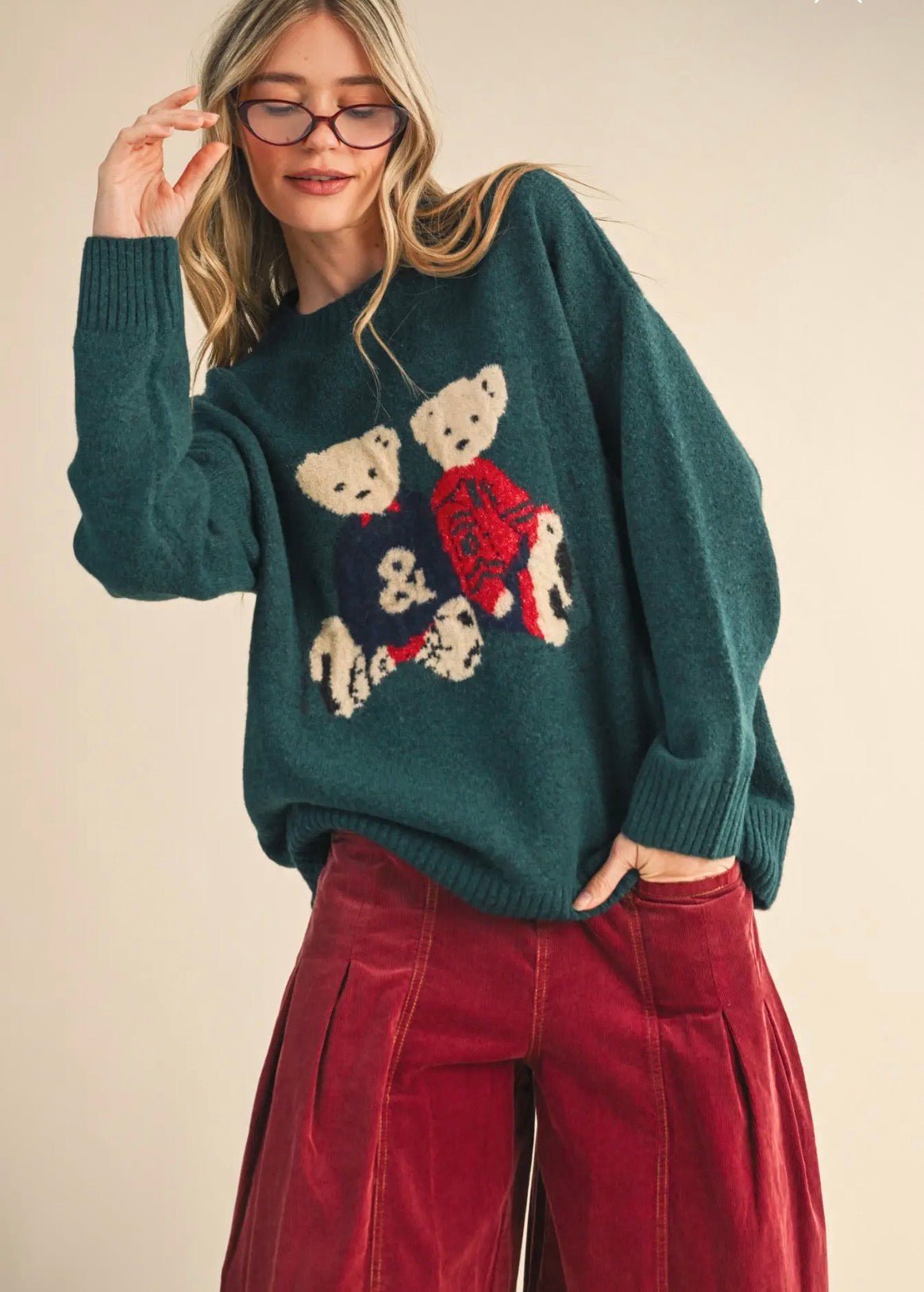 Teddy Bear Pullover Sweater - Flea Boutiques
