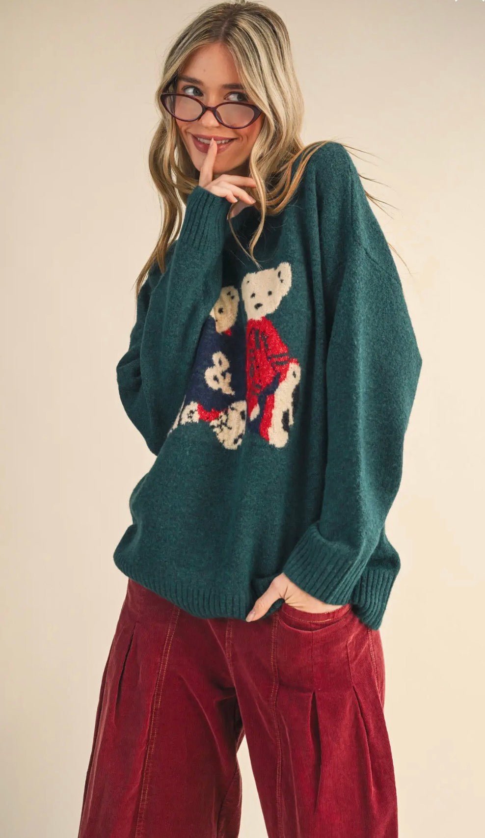 Teddy Bear Pullover Sweater - Flea Boutiques