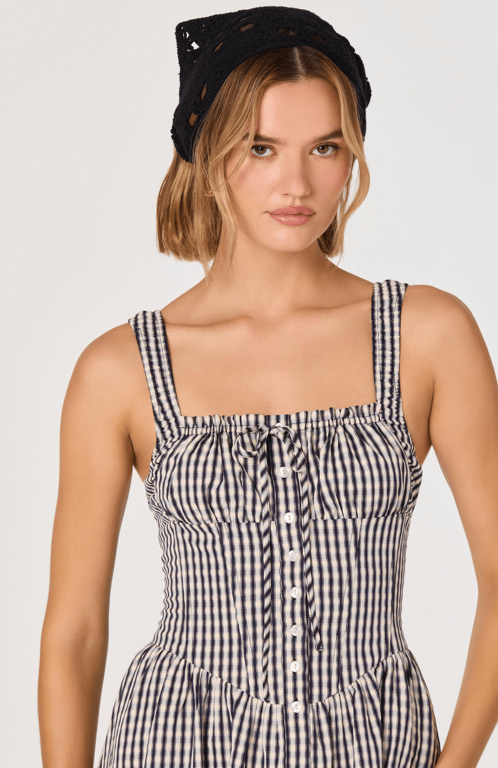 Temperance Gingham Midi Dress - Flea Boutiques