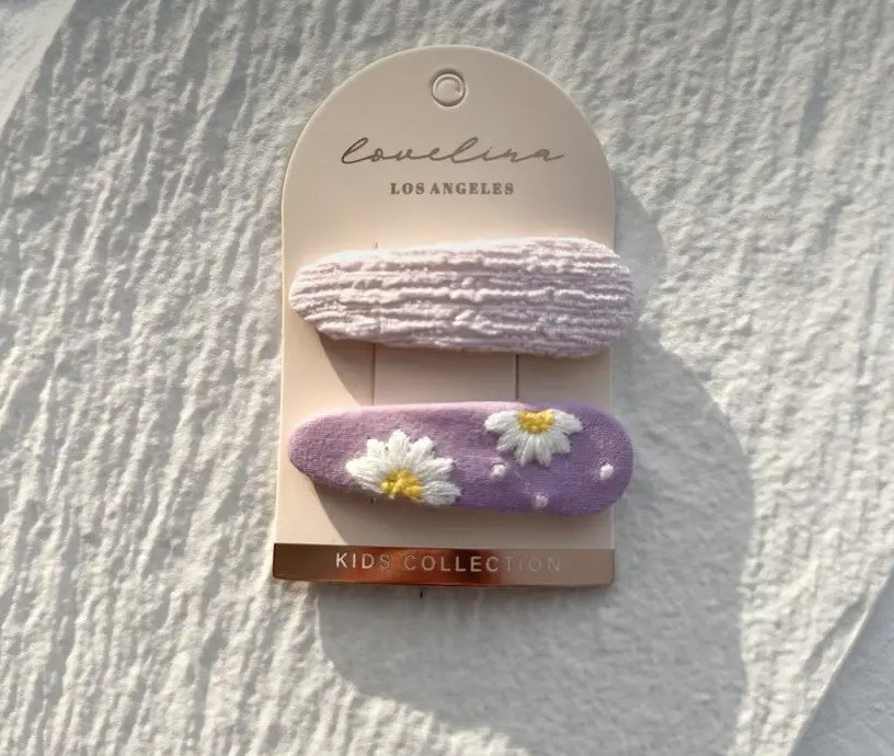 Textured Daisy Hair Clip Set - Flea Boutiques