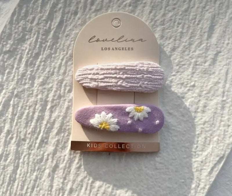 Textured Daisy Hair Clip Set - Flea Boutiques