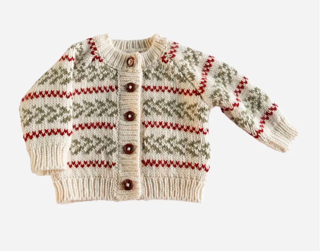 The Blueberry Hill Evergreen Cardigan Holiday - Flea Boutiques