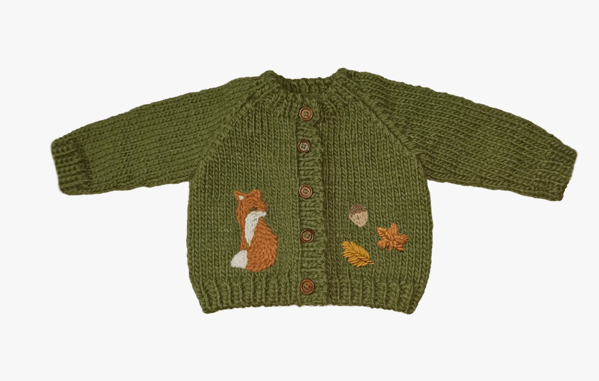 The Blueberry Hill Fox Cardigan - Flea Boutiques