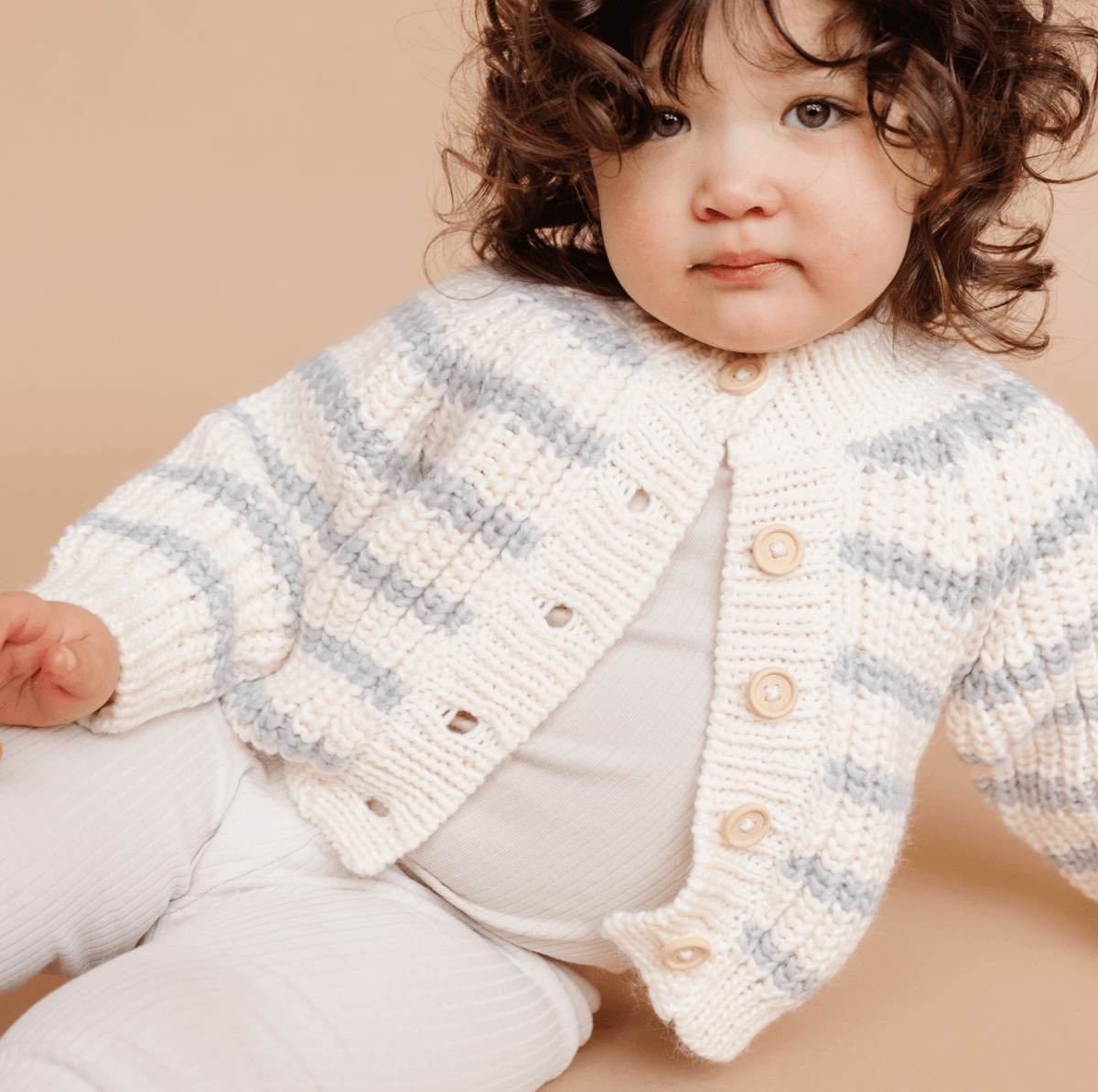 The Blueberry Hill Rib Knit Stripe Cardigan - Flea Boutiques