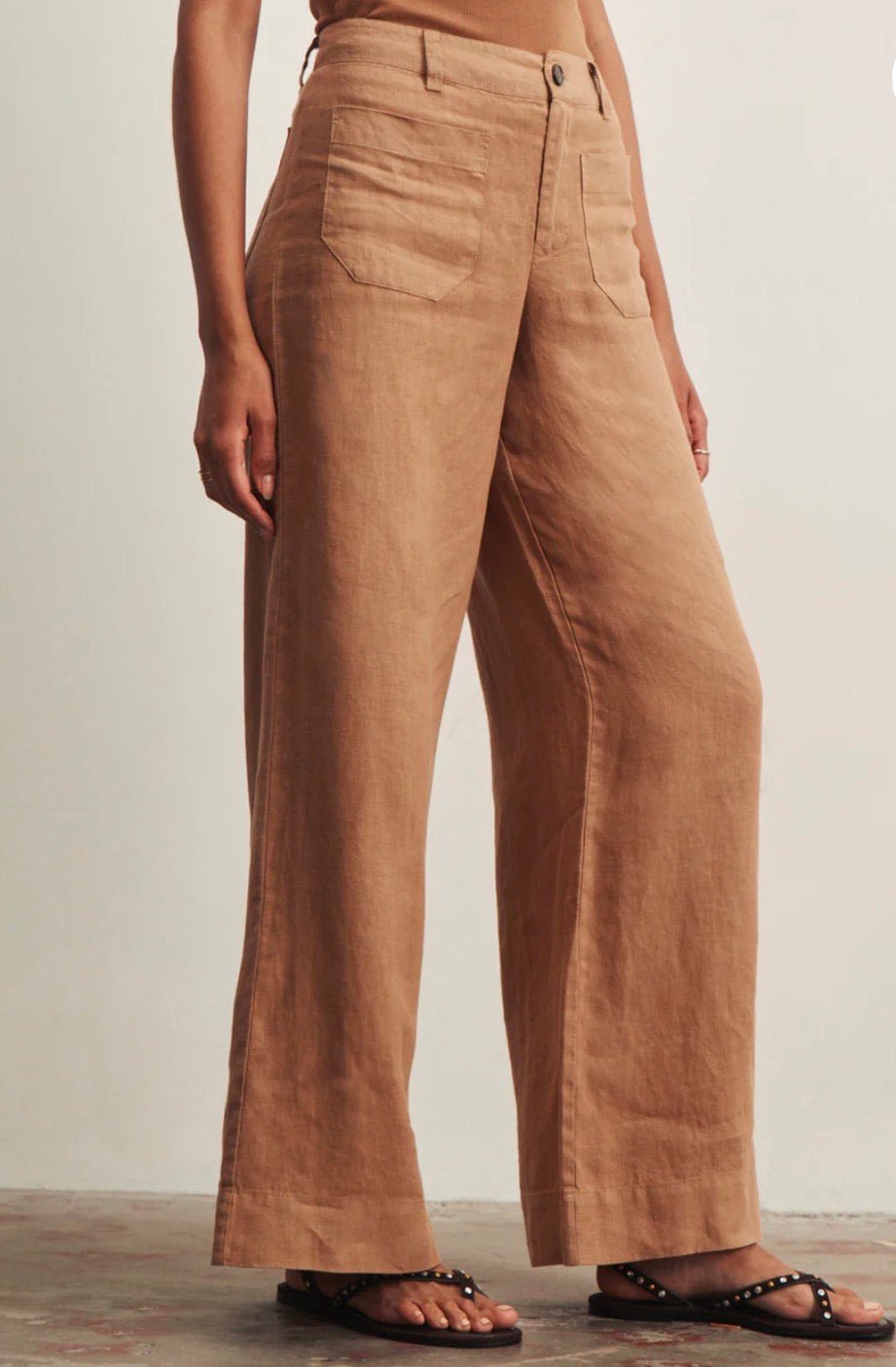 The Linen Marine Wide Leg - Flea Boutiques