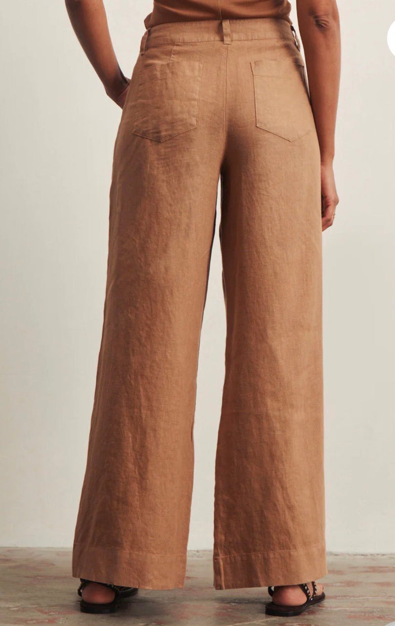 The Linen Marine Wide Leg - Flea Boutiques
