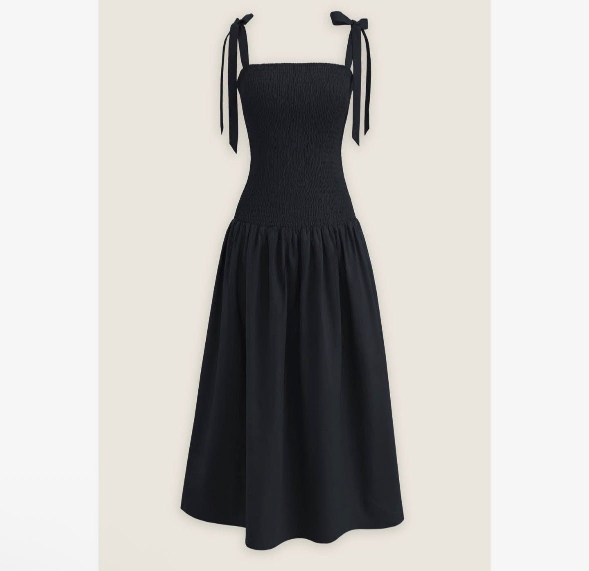 Tie Shoulder Smocked Dress - Flea Boutiques