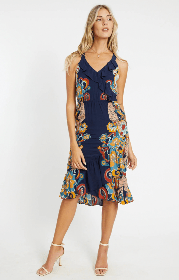 Tilda Faux Wrap Dress - Flea Boutiques