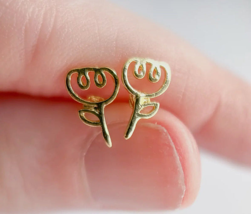Tiny Tulip Stud - Flea Boutiques