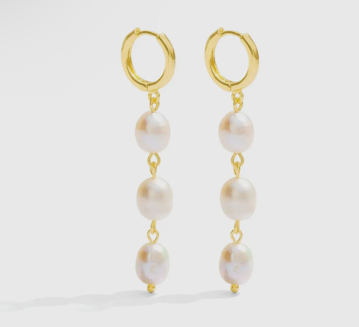 Triple Pearl Huggies - Flea Boutiques