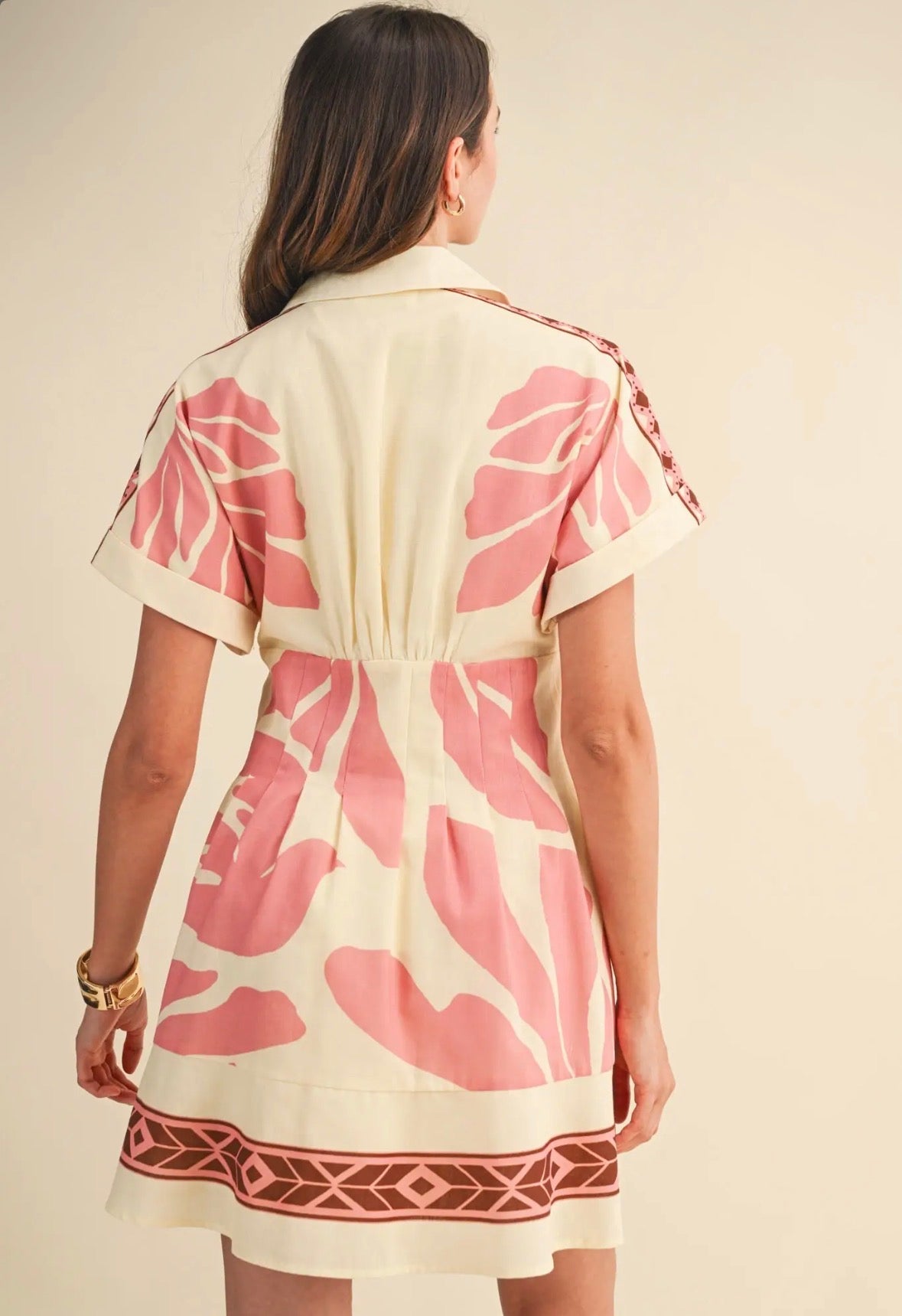 Tropical Pleated Button Down - Flea Boutiques