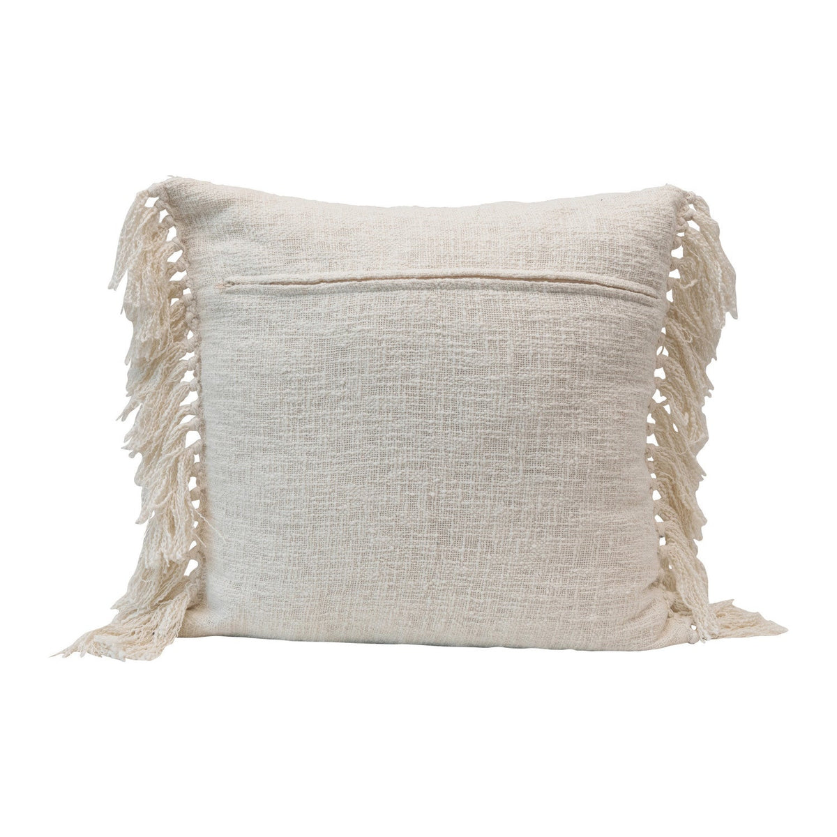 Tufted Pattern & Fringe Pillow - Flea Boutiques