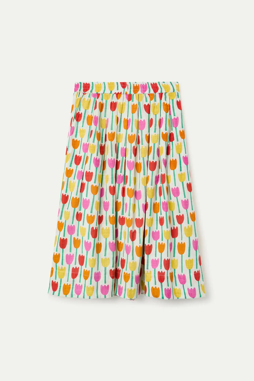 Tulip Print Midi Skirt - Flea Boutiques
