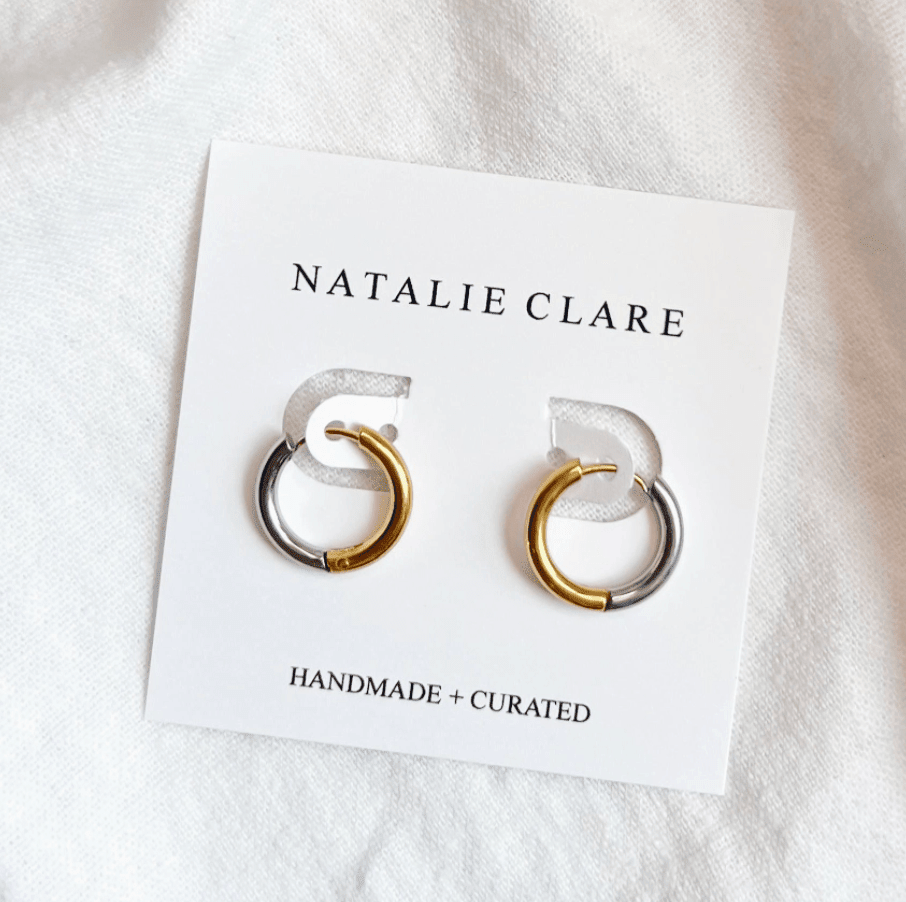 Two Tone Hoops - Flea Boutiques