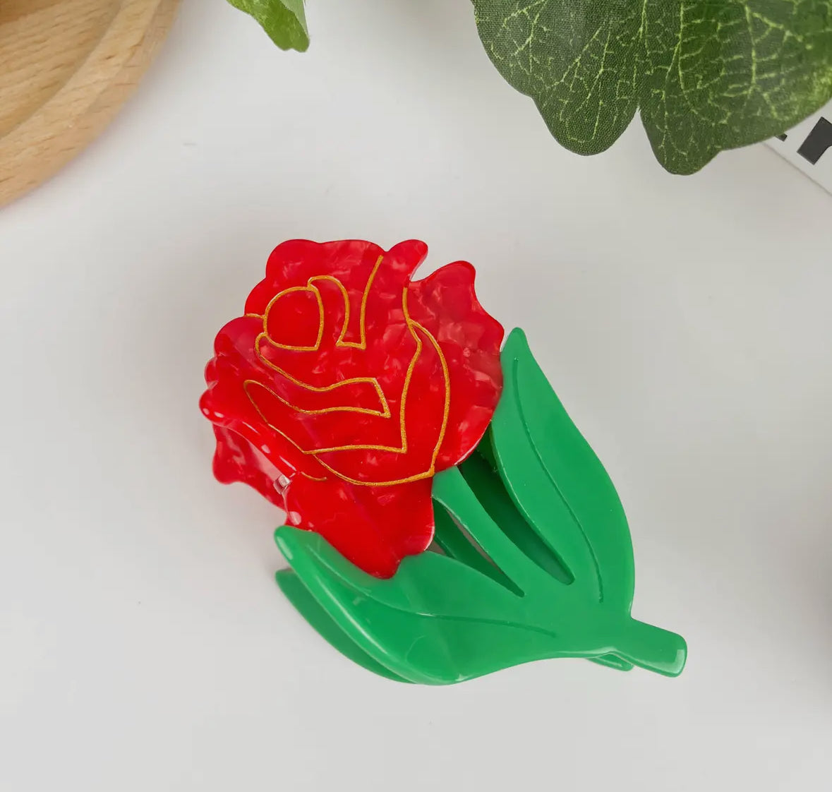 Elegant Rose Clip