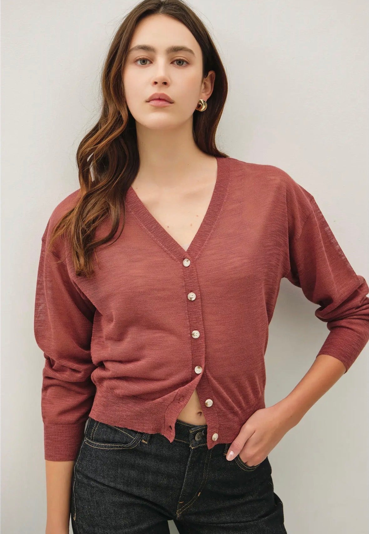 Ultra Light V-Neck Cardigan - Flea Boutiques
