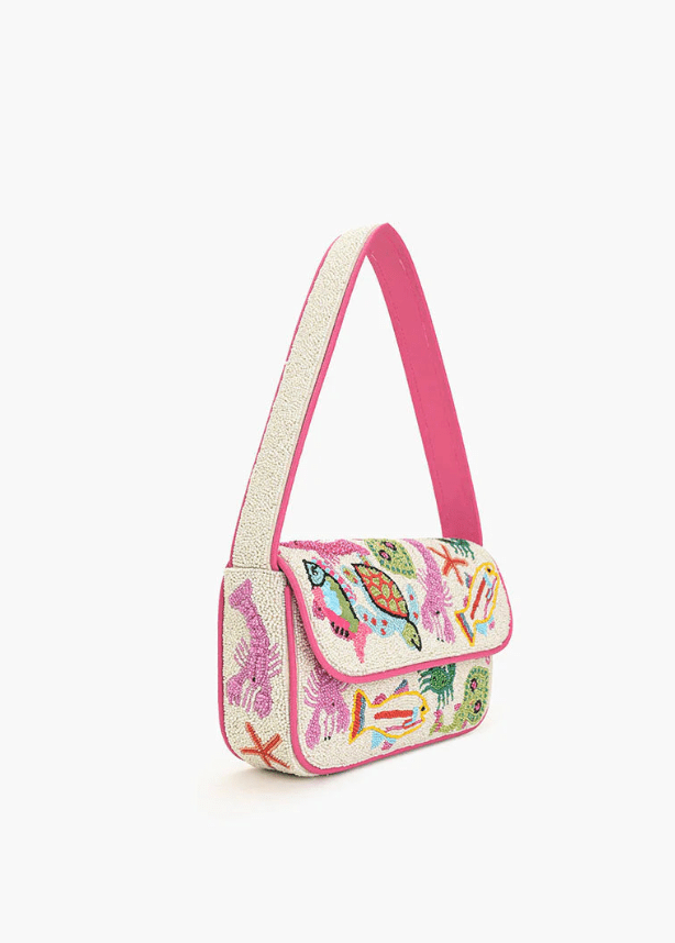 Underwater Tales Beaded Shoulder Bag - Flea Boutiques