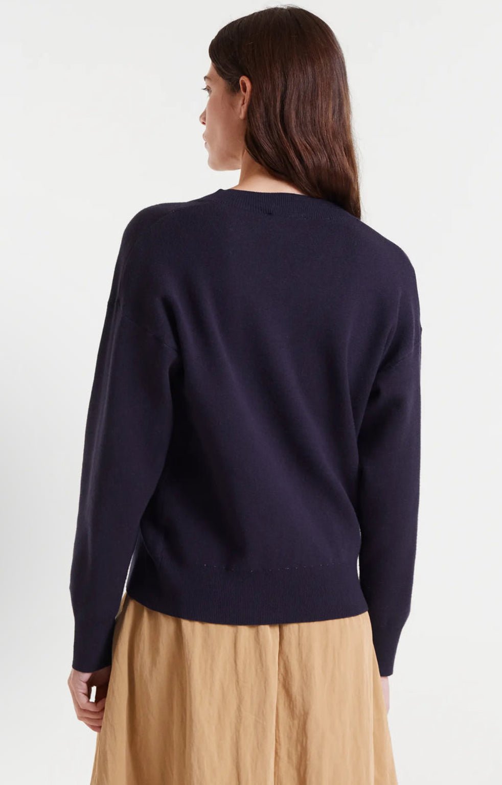 V - Neck Flower Sweater - Flea Boutiques