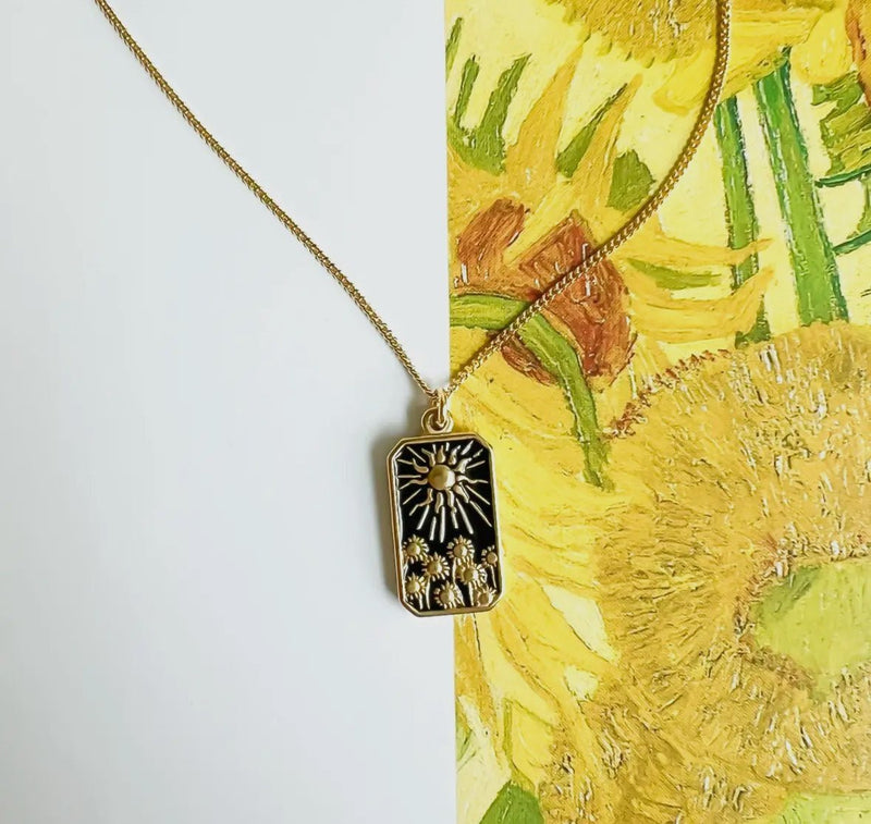 Van Gogh Sunflower Necklace - Flea Boutiques