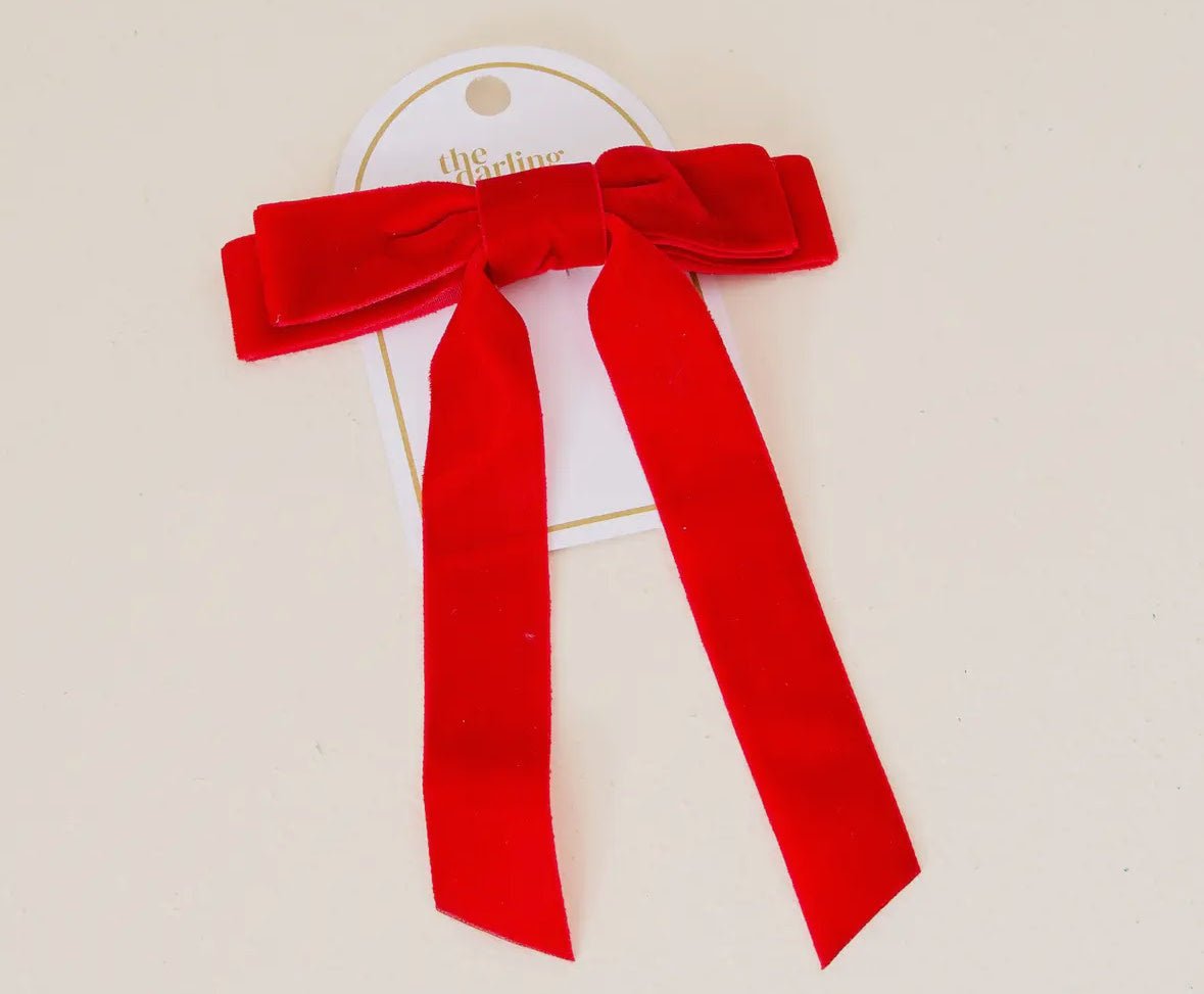 Velvet Hair Bow - Flea Boutiques