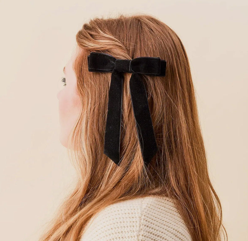 Velvet Hair Bow - Flea Boutiques