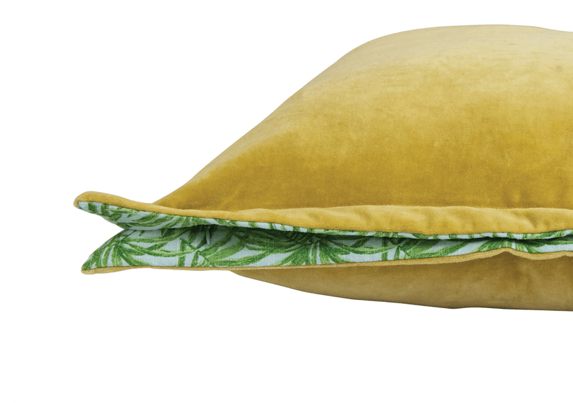 Velvet Palm Print Pillow - Flea Boutiques
