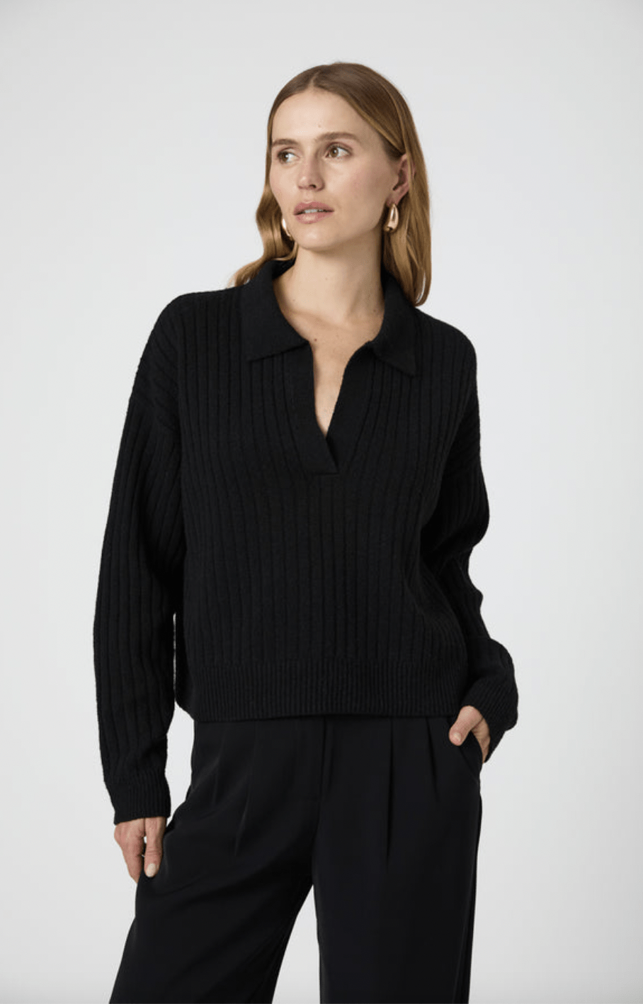 Vhari Collar LS Jumper - Flea Boutiques