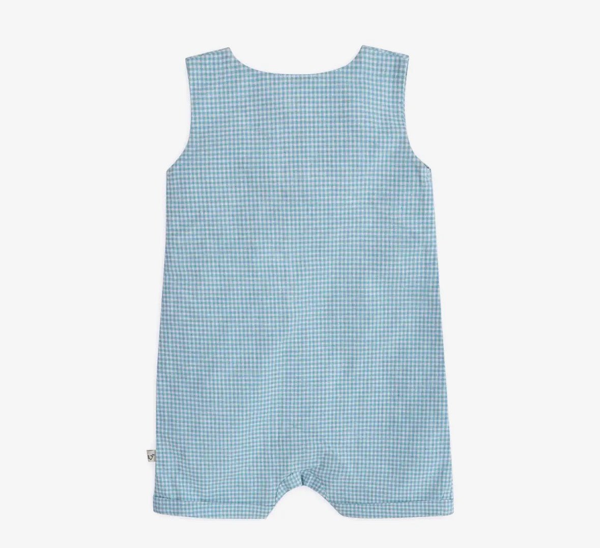 Viverano Nautical Embroidered Gingham Romper - Flea Boutiques