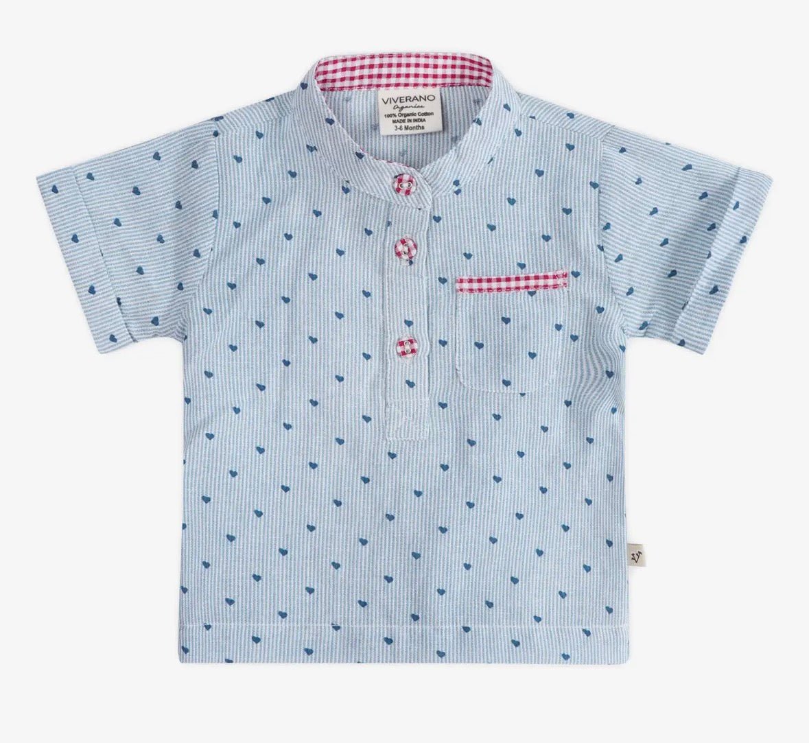 Viverano Organics Cayden Ditsy Heart Top - Flea Boutiques