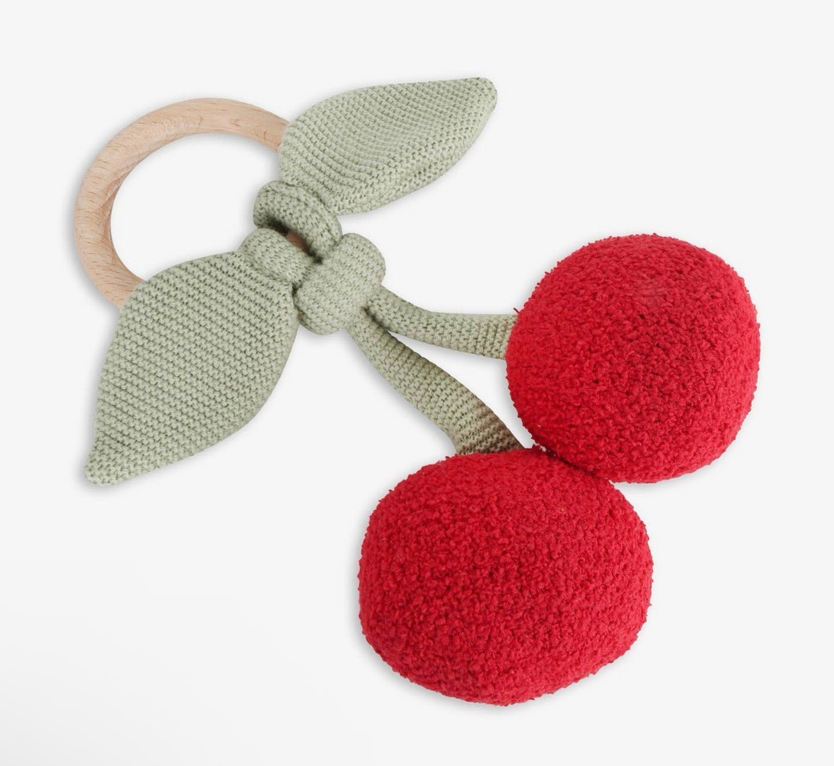 Viverano Organics Cherry Baby Blanket + Rattle - Flea Boutiques