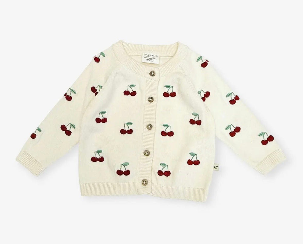 Viverano Organics Cherry Baby Cardigan