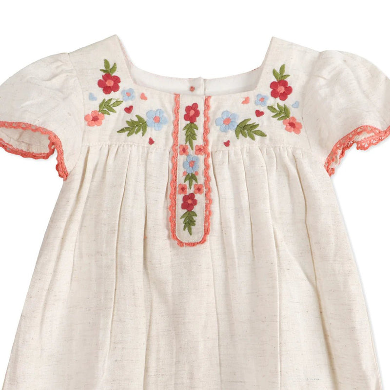 Viverano Organics Gabi embroidered Dress + Bloomer - Flea Boutiques
