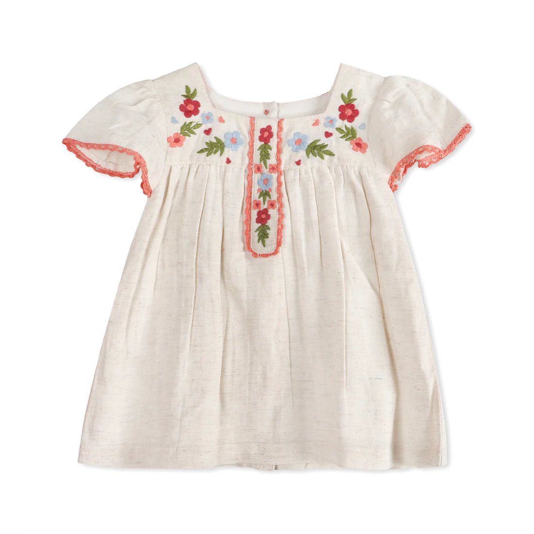 Viverano Organics Gabi embroidered Dress + Bloomer - Flea Boutiques