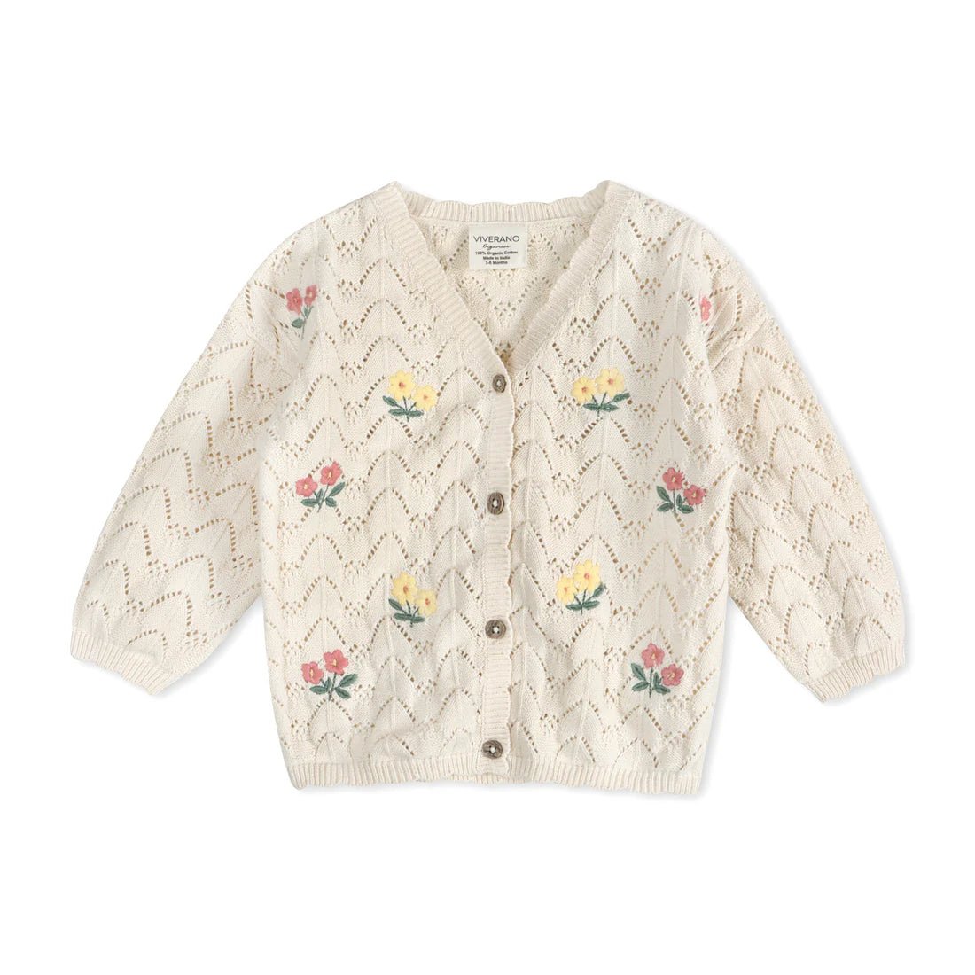 Viverano Organics Hazel Floral Textured Cardigan - Flea Boutiques