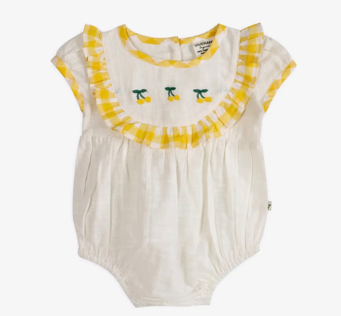 Viverano Organics Josephine Lemons Romper + Headband - Flea Boutiques
