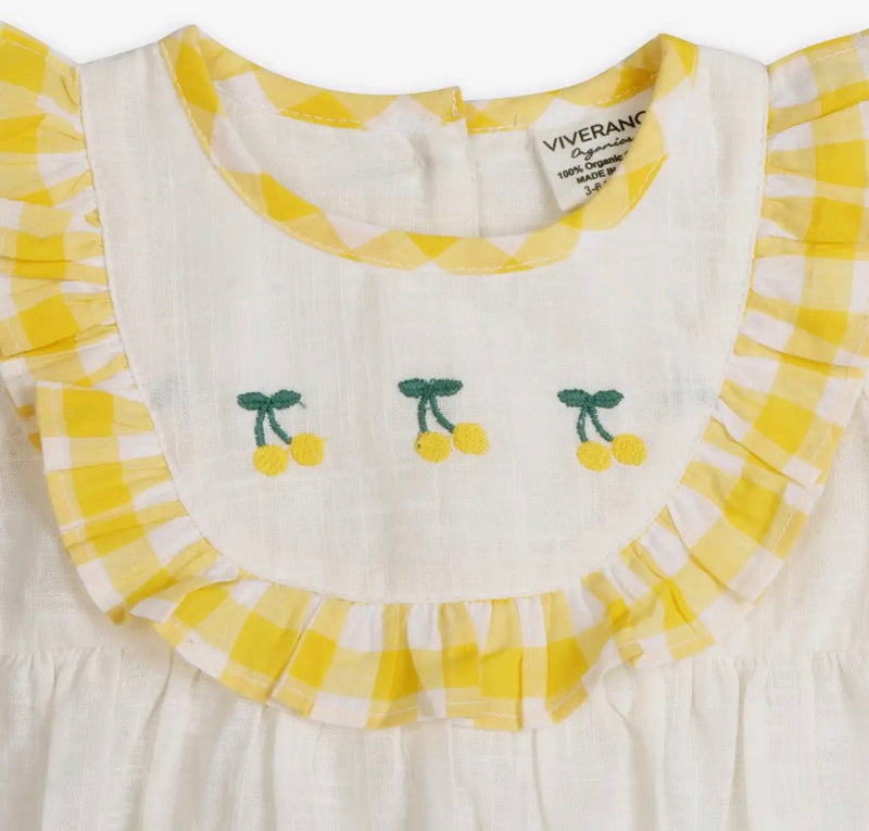 Viverano Organics Josephine Lemons Romper + Headband - Flea Boutiques