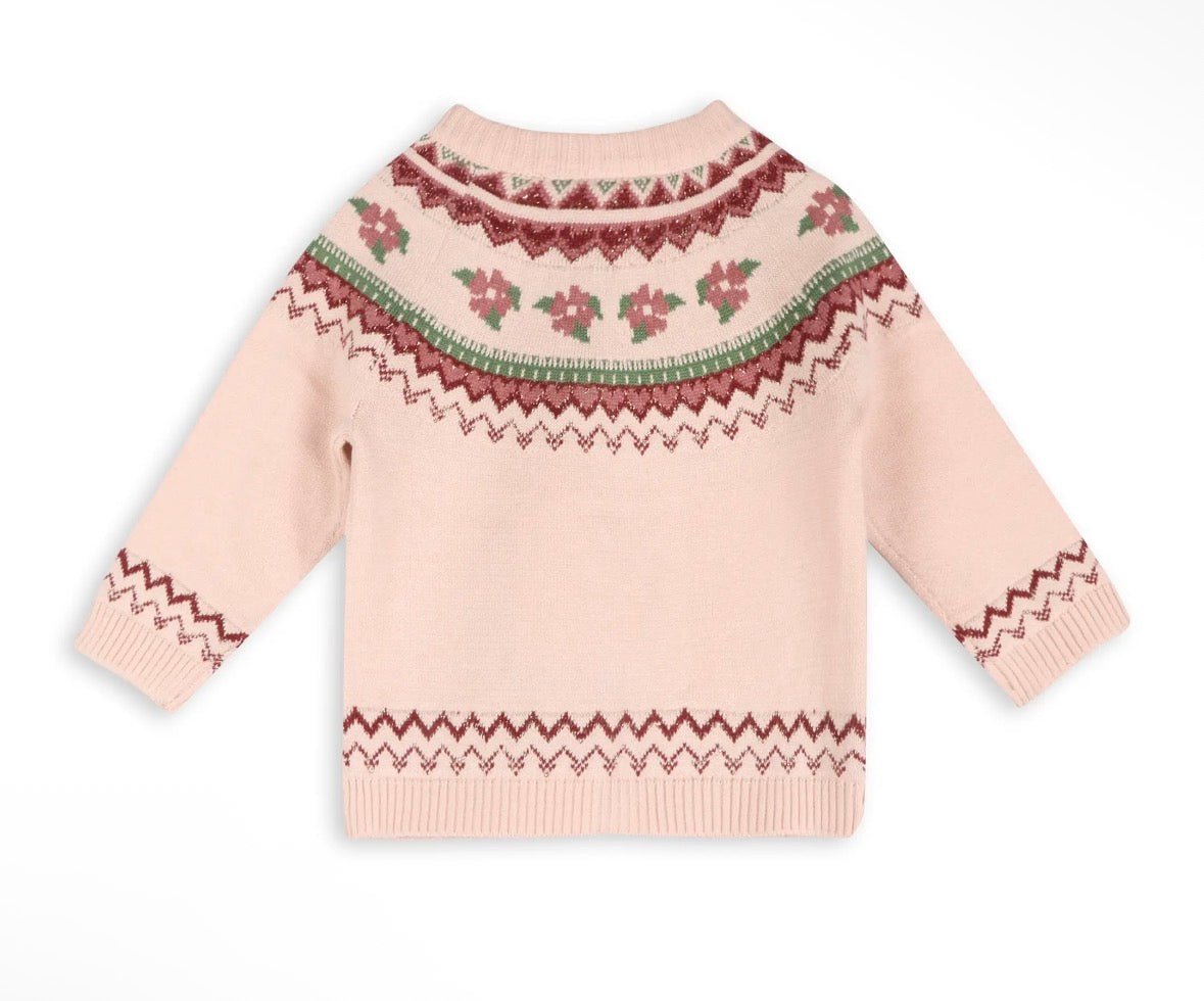 Viverano Organics Lily Floral Fair Isle knit - Flea Boutiques